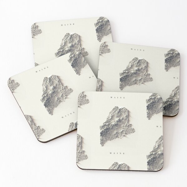 Item preview, Maine Shaded Relief Map 3D digitally-rendered designed and sold by ThinkAboutMaps.