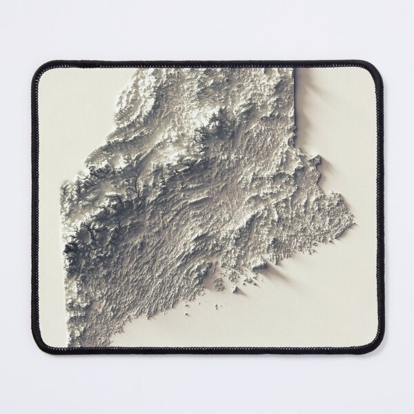 Item preview, Maine Shaded Relief Map 3D digitally-rendered designed and sold by ThinkAboutMaps.