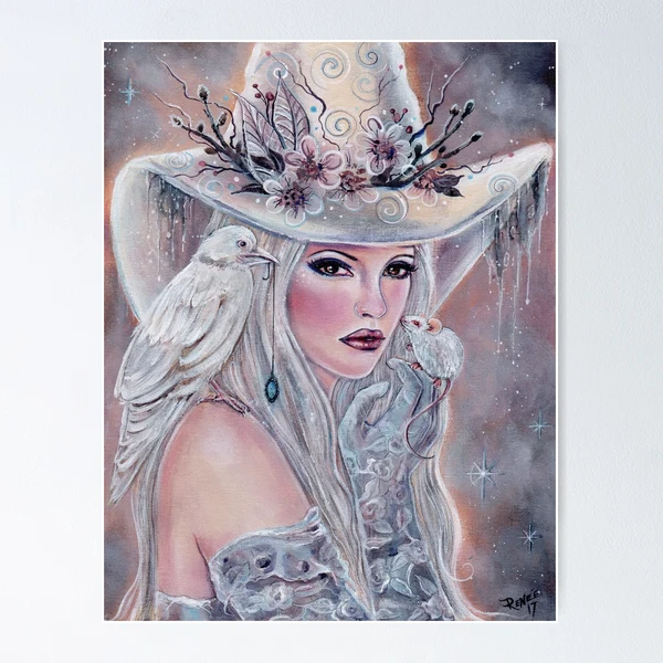 The white witch with Raven mouse by Renee Lavoie