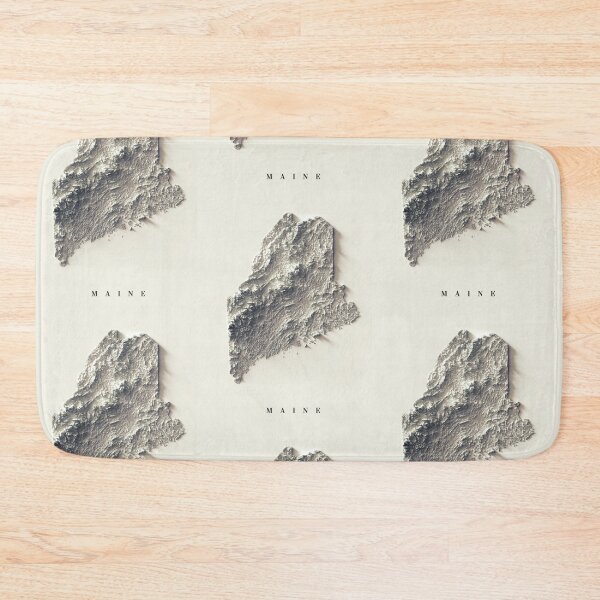 Item preview, Maine Shaded Relief Map 3D digitally-rendered designed and sold by ThinkAboutMaps.