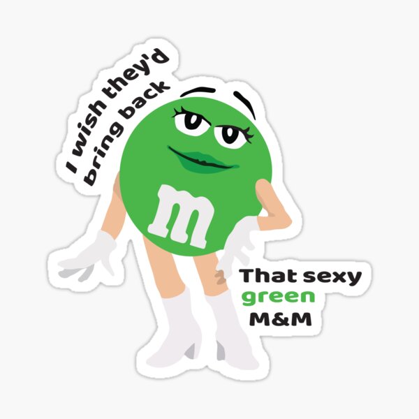 Green m&m Sticker for Sale by Sidewalk Stickers