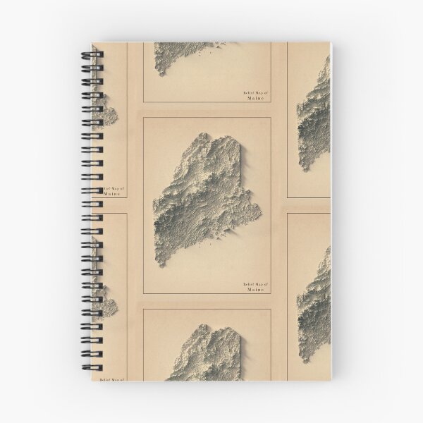Item preview, Maine Shaded Relief Map 3D digitally-rendered designed and sold by ThinkAboutMaps.