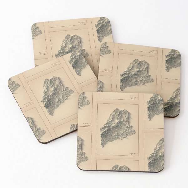Item preview, Maine Shaded Relief Map 3D digitally-rendered designed and sold by ThinkAboutMaps.