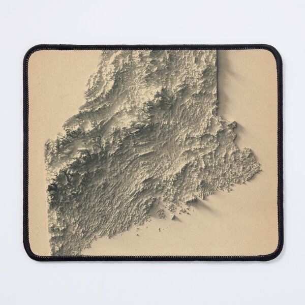 Item preview, Maine Shaded Relief Map 3D digitally-rendered designed and sold by ThinkAboutMaps.