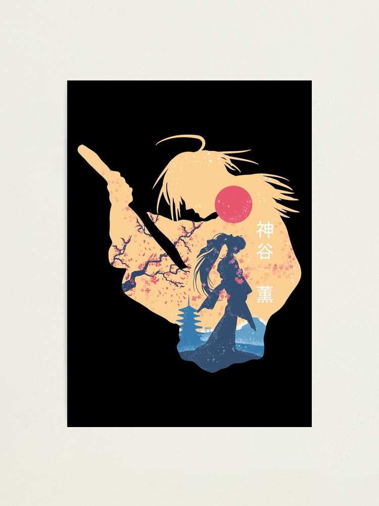 Anime Manga Poster Canva Silhouette-gifts for Him Japanese 