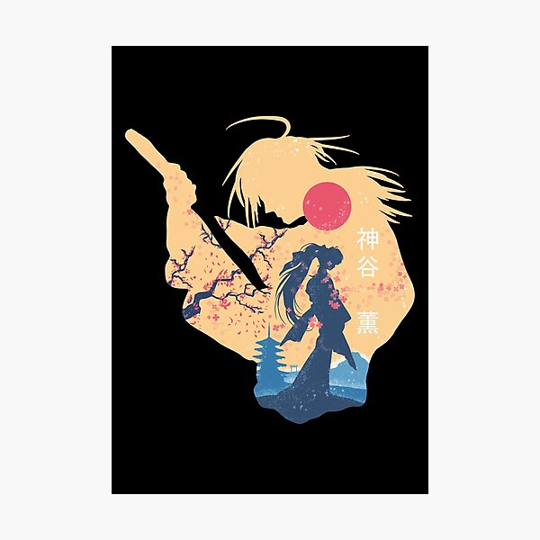 Rurouni Kenshin Samurai X' Poster, picture, metal print, paint by  Silhouette Anime Art