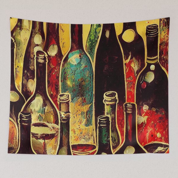 Item preview, Wine Bottles - Art Canvas - Poster designed and sold by lapart.