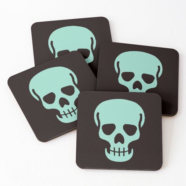 Item preview, green and white Skeleton skull pattern designed and sold by The magic  Yellow bus.
