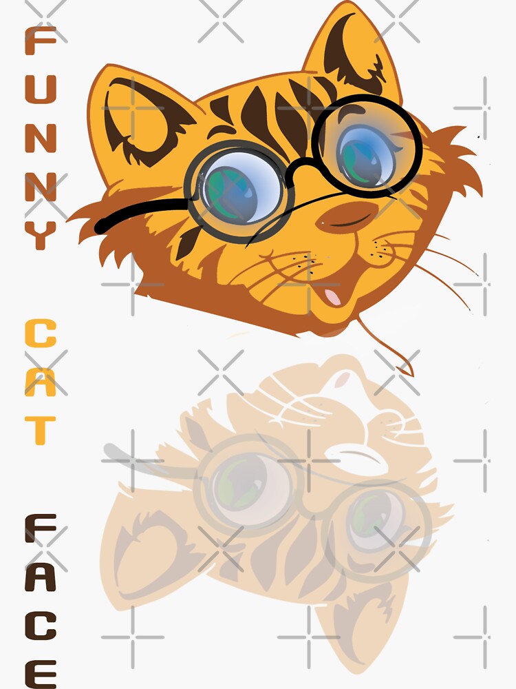 funny-cat-face-sticker-for-sale-by-alkhateeb2023-redbubble