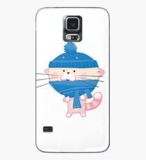 Nette Katze bereit zur Winterzeit Hülle & Skin für Samsung Galaxy