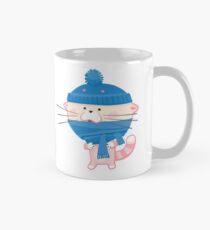 Nette Katze bereit zur Winterzeit Tasse