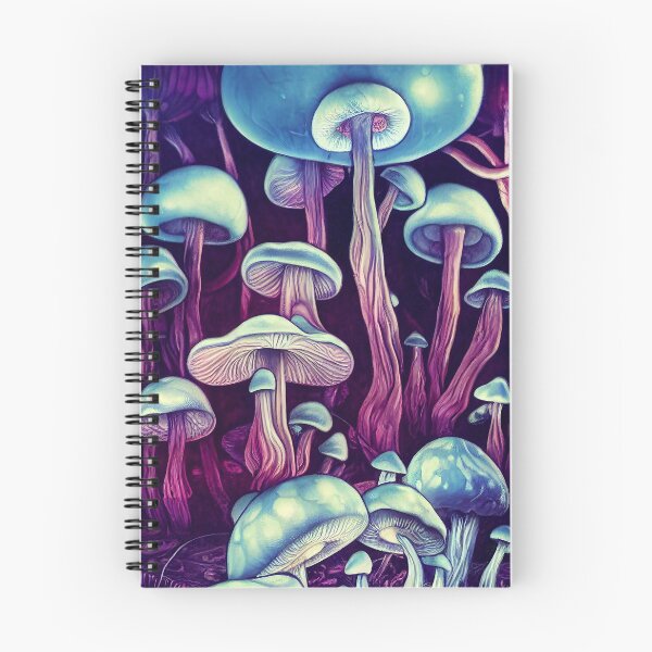 Item preview, Purple Mushrooms - Illustrated Beautiful Foresty Shrooms designed and sold by RottingDreams.