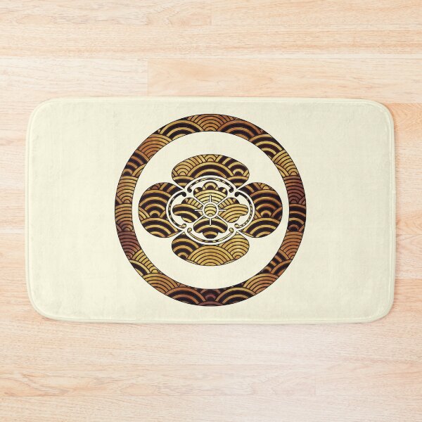 Item preview, Maruni Mokko Kamon in Gold Seigaiha Pattern designed and sold by Takeda-art.