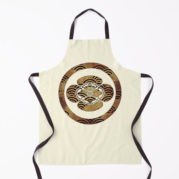 Item preview, Maruni Mokko Kamon in Gold Seigaiha Pattern designed and sold by Takeda-art.