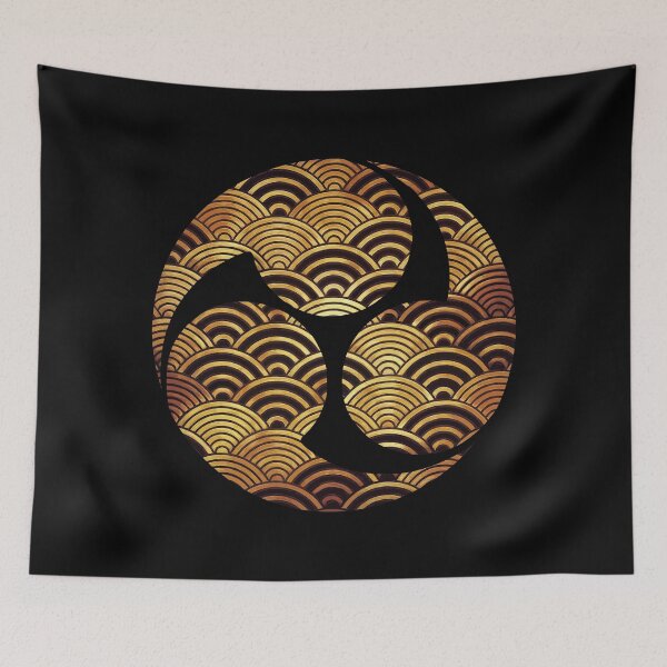Item preview, Kobayakawa Samurai Kamon Hidari Mitsu Tomoe designed and sold by Takeda-art.