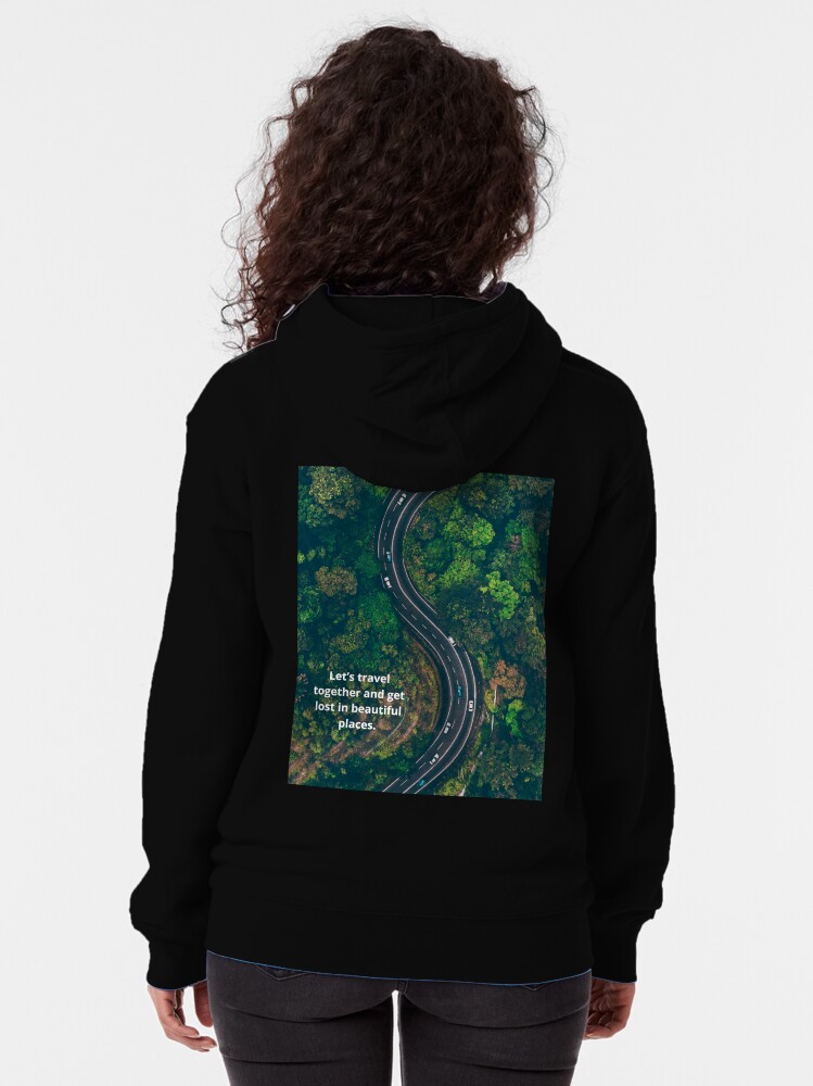 Thumbnail 2 of 5, Zipped Hoodie, travel designed and sold by zubiaqureshi.