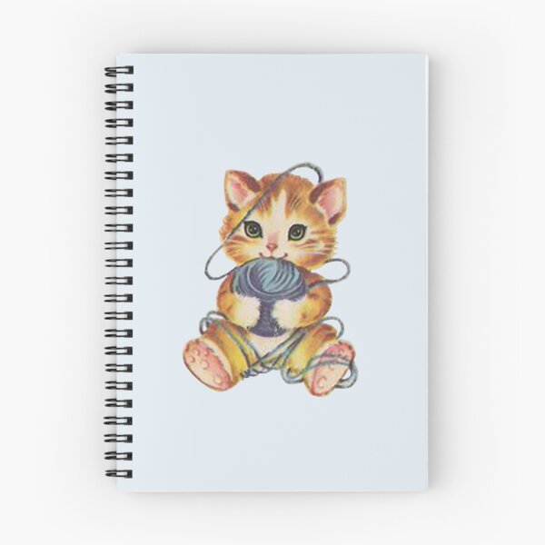Item preview, Vintage Kitten and Yarn Illustration designed and sold by lounas09.