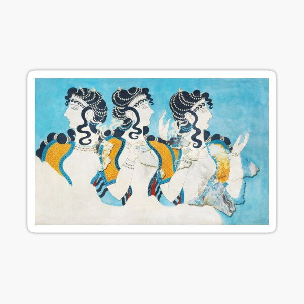 Item preview, Ladies in Blue Emile Gilliéron Greek Fresco designed and sold by cybermum.