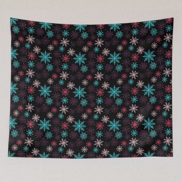 Item preview, colored snowflakes falling in winter designed and sold by huape.