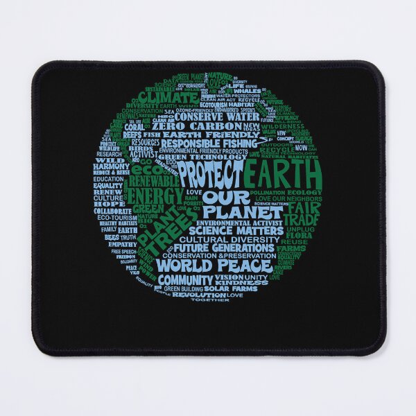 Item preview, Protect Earth - Blue Green Words for Earth designed and sold by NAMEAJUANITA.