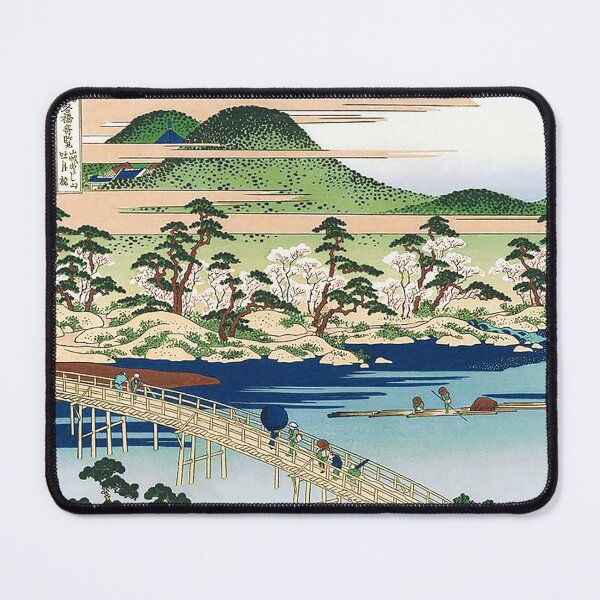 Item preview, Togetsu Bridge at Arashiyama in Yamashiro Province by Katsushika Hokusai designed and sold by Takeda-art.