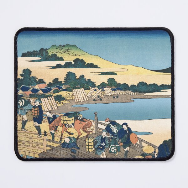 Item preview, Fukui Bridge in Echizen Province by Katsushika Hokusai designed and sold by Takeda-art.