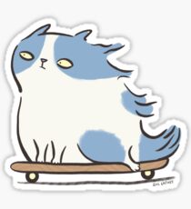Pegatina Speed Demon - Gato del gatito que anda en monopatín