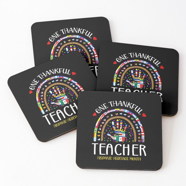 Item preview, One Thankful Teacher funny colorful vintage thanksgiving cute designed and sold by elizabethdawnn.