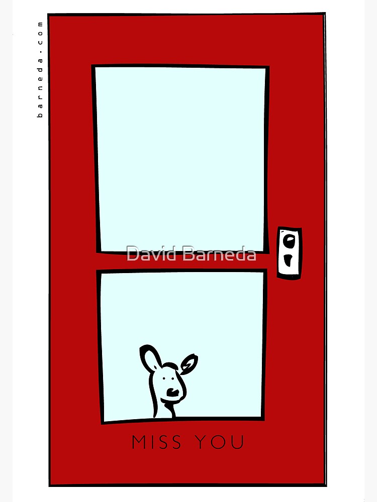 Thumbnail 2 of 2, Greeting Card, Miss You designed and sold by barneda.