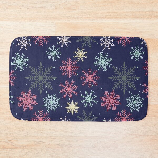 Item preview, colored snowflakes falling in winter designed and sold by huape.