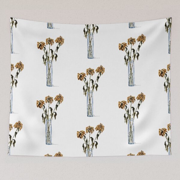 Item preview, hand painted three dried peonies  designed and sold by ColorandColor.