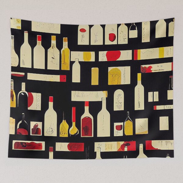 Item preview, Bottles - Wall of Bottles - Wine - Restaurant Art - Bar Art (Number 2) designed and sold by lapart.
