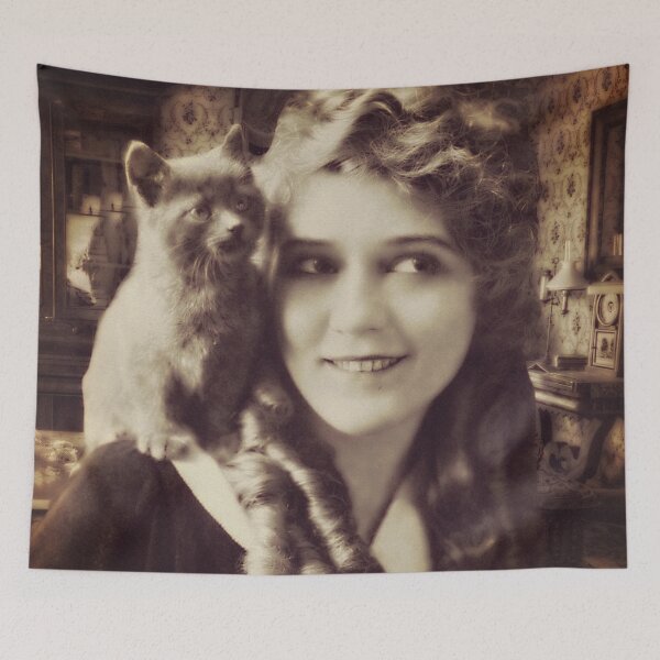 Item preview, Mary Pickford - Vintage Lady with kitten - Vintage Selfie designed and sold by augustinet.