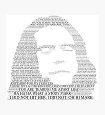 Johnny's Words of Wisdom Photographic Print