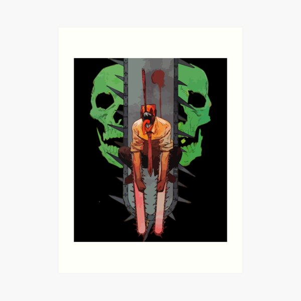 "Chainsaw Man logo game" Art Print for Sale by NAMEAJUANITA Redbubble