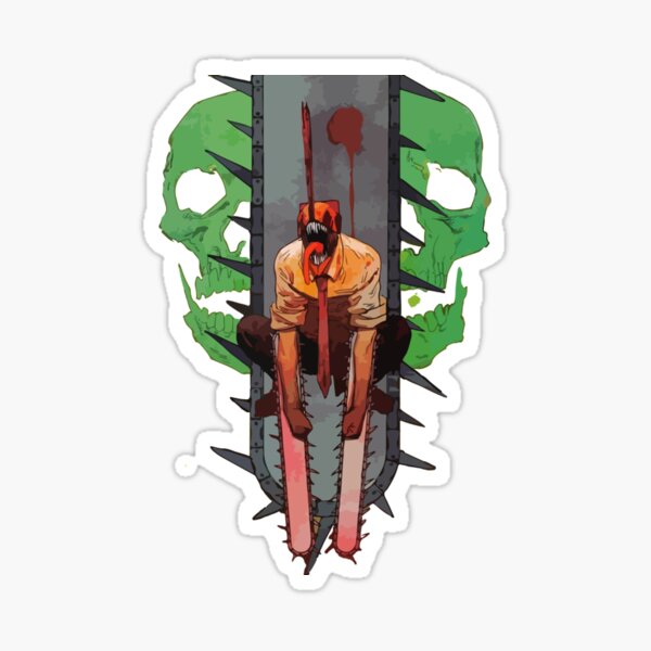 "Chainsaw Man logo game" Sticker for Sale by NAMEAJUANITA Redbubble