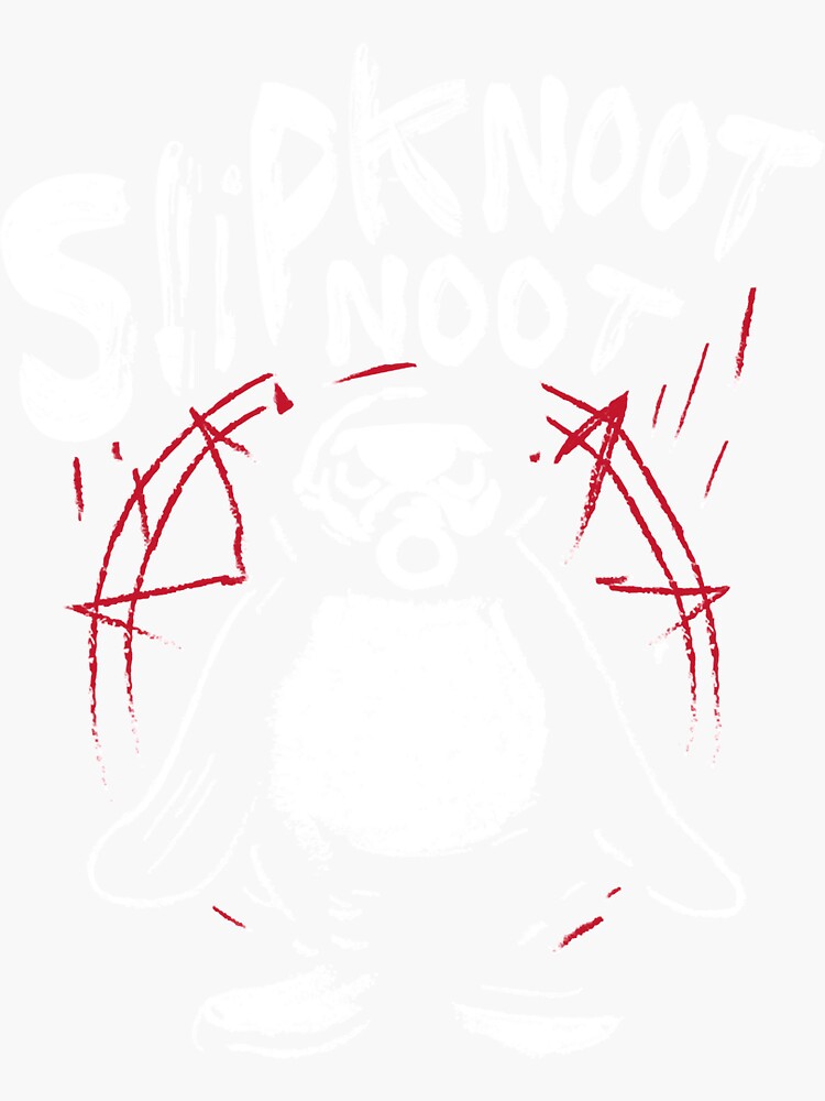 "Slipknoot noot penguin death metal goth hard rock" Sticker for Sale by