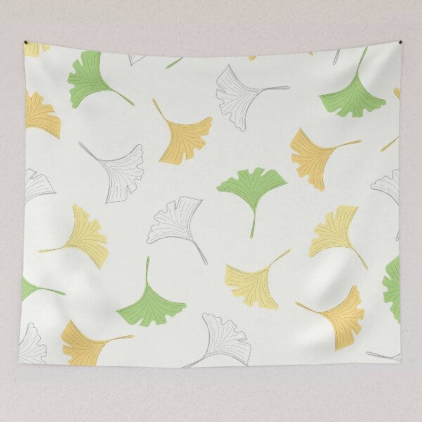 Item preview, Ginkgo biloba leaves seamless pattern designed and sold by Aoxydesign.