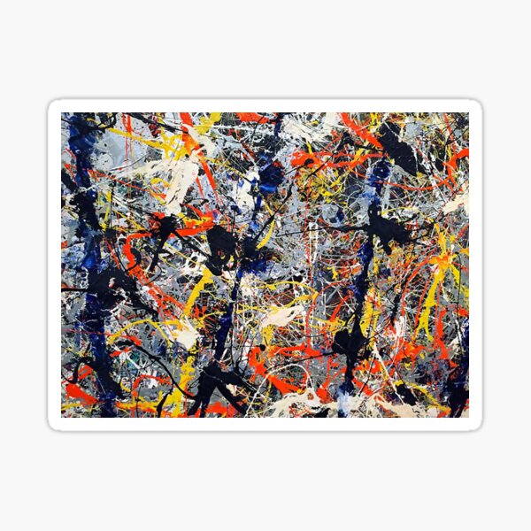 Jackson Pollock Number 5 Sticker For Sale By Tomasparishh Redbubble   St,small,507x507 Pad,600x600,f8f8f8 