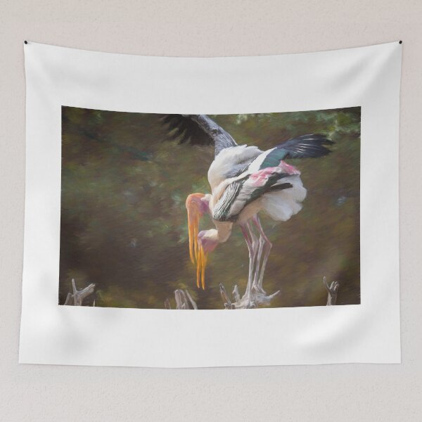 Item preview, Painted storks on a tree top designed and sold by Pravine Chester.