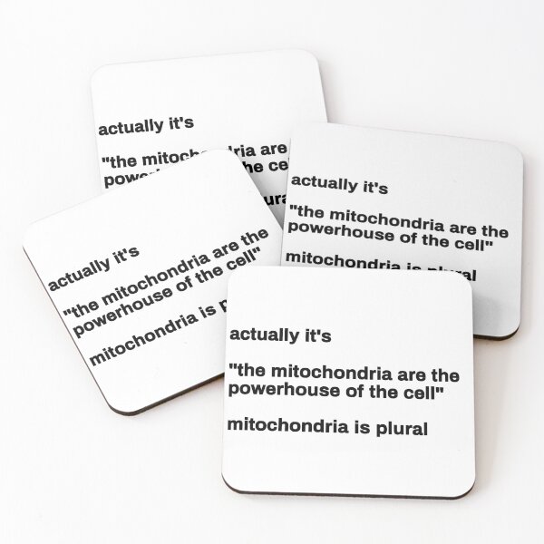 Artikelvorschau, Eigentlich heißt es "Die Mitochondrien sind die Kraftwerke der Zelle" Mitochondrien ist Plural lustiger Text Wissenschaft entworfen und verkauft von zoocuties.