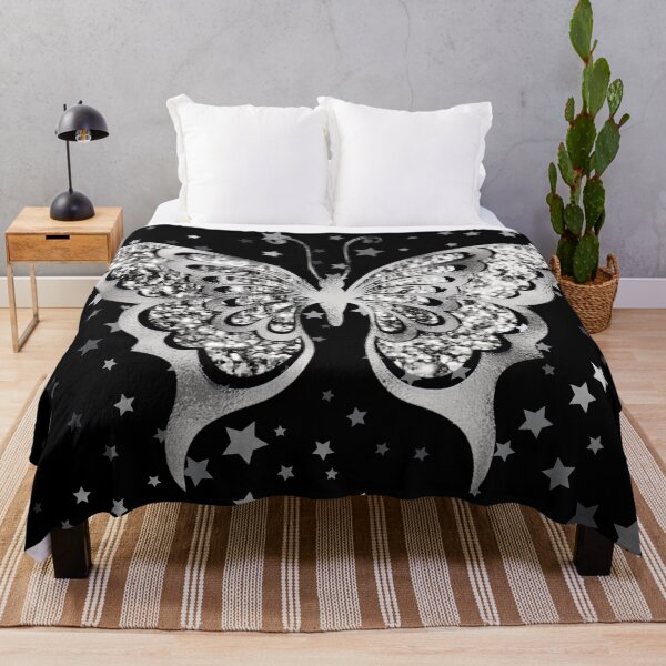 Item preview, Silver Starry Glitter Butterfly Design designed and sold by mbuz90.