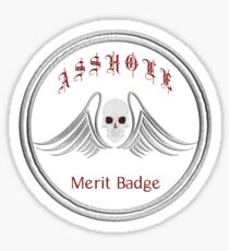 Asshole Merit Badge Sticker