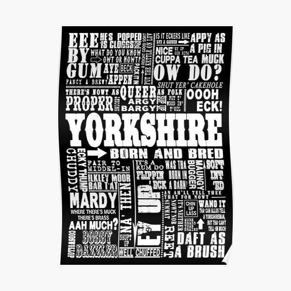 YORKSHIRE SAYINGS Poster