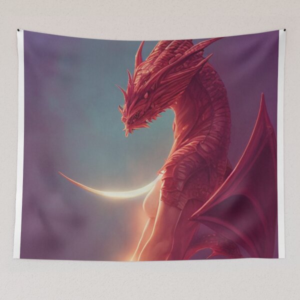 Item preview,  Sexy Red Dragon Serpent Lady Lizard Art designed and sold by theniteflix.