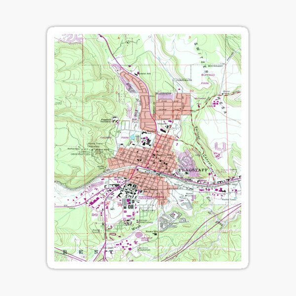 Item preview, Vintage Map of Flagstaff Arizona (1962) designed and sold by BravuraMedia.