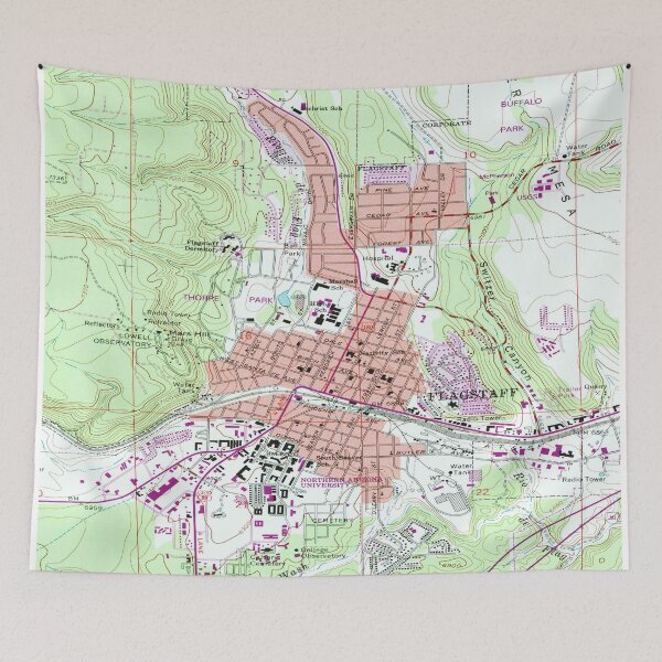 Item preview, Vintage Map of Flagstaff Arizona (1962) designed and sold by BravuraMedia.