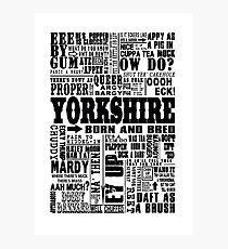 YORKSHIRE SAYINGS Photographic Print