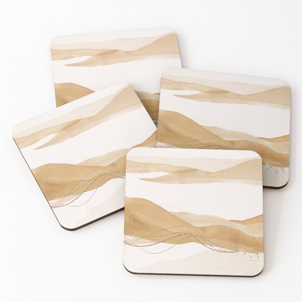 Item preview, Gold Ochre Abstract Landscape designed and sold by simplydesignart.