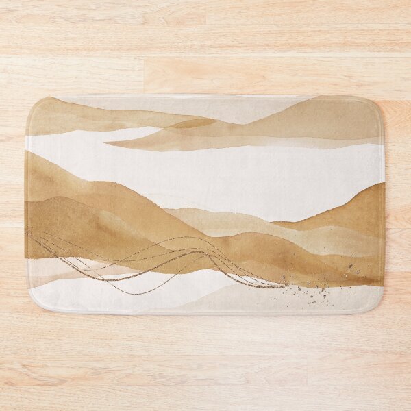 Item preview, Gold Ochre Abstract Landscape designed and sold by simplydesignart.